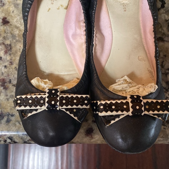 Black and cream Tommy Hilfiger ballet flats - Picture 3 of 5